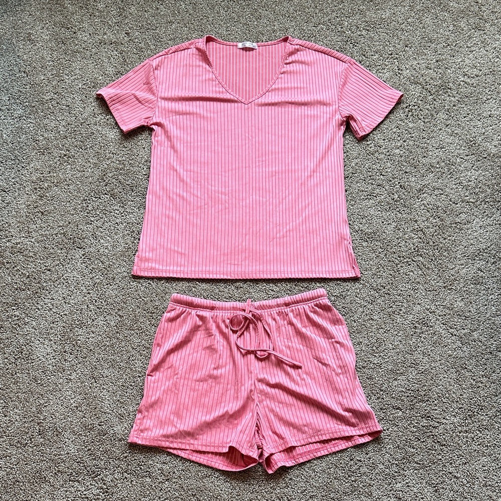 Striped Pink Women's Pajama Set